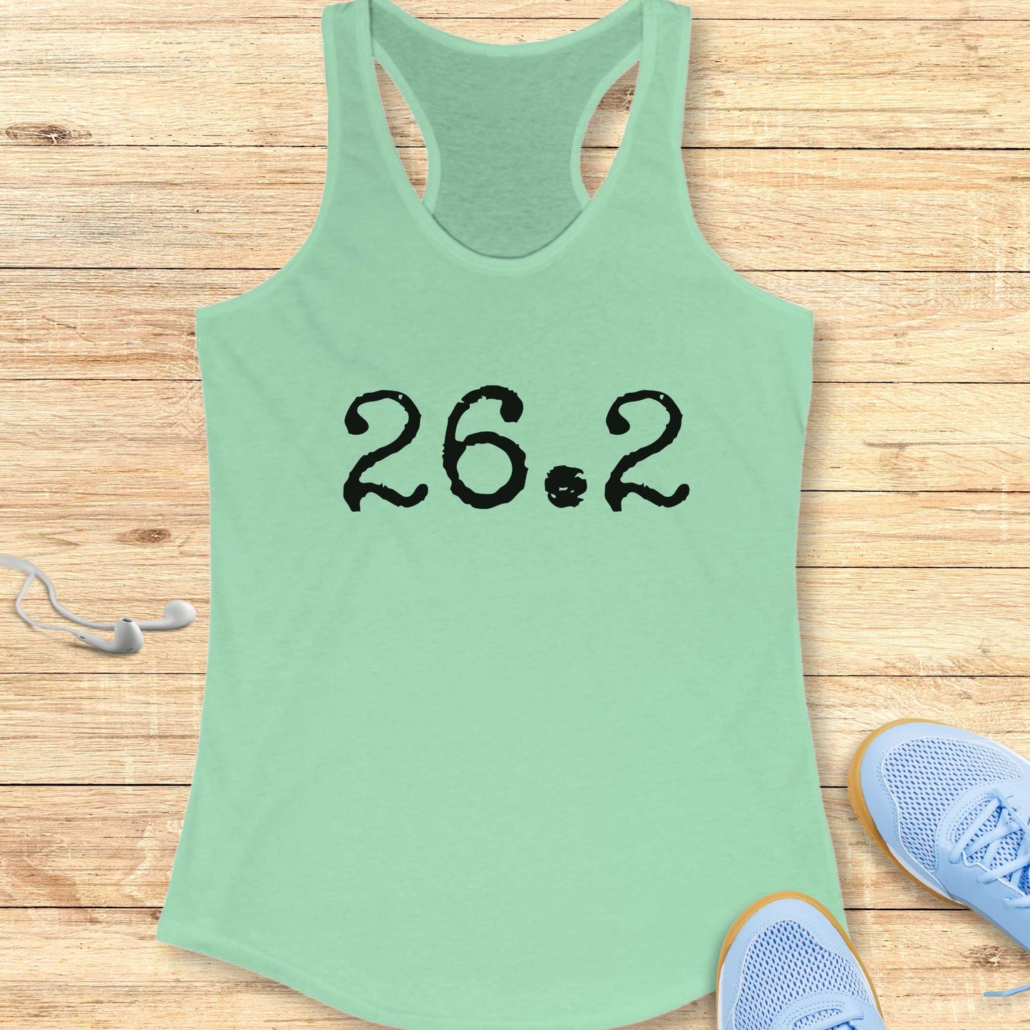 Running Racerback Tank Top for Women Marathon 26.2