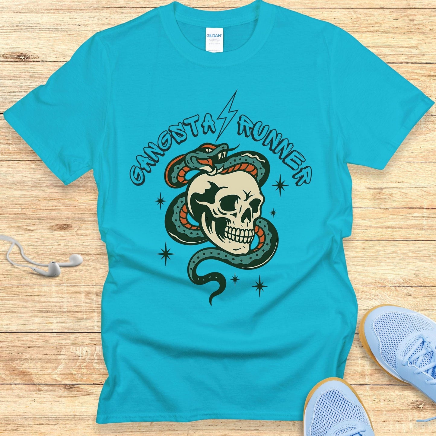Gangsta Runner Skull Tshirt