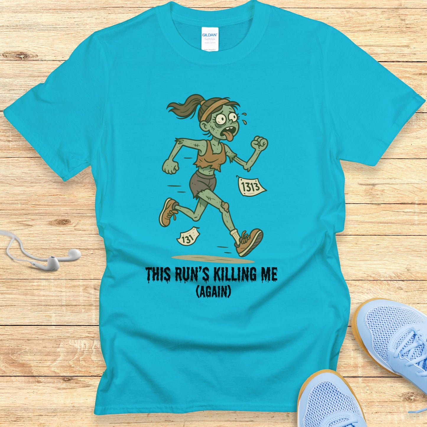 Zombie Miles - Funny Halloween Running Shirt for Women