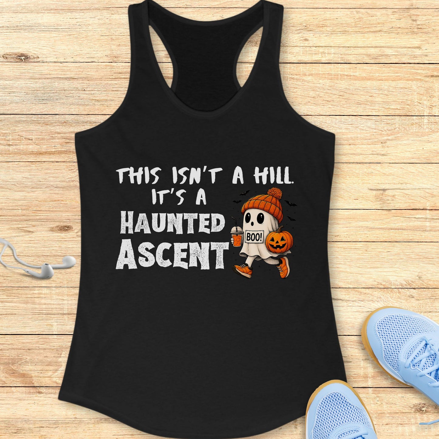 Halloween Funny Running Racerback Tank Top for Women This Isn't a Hill