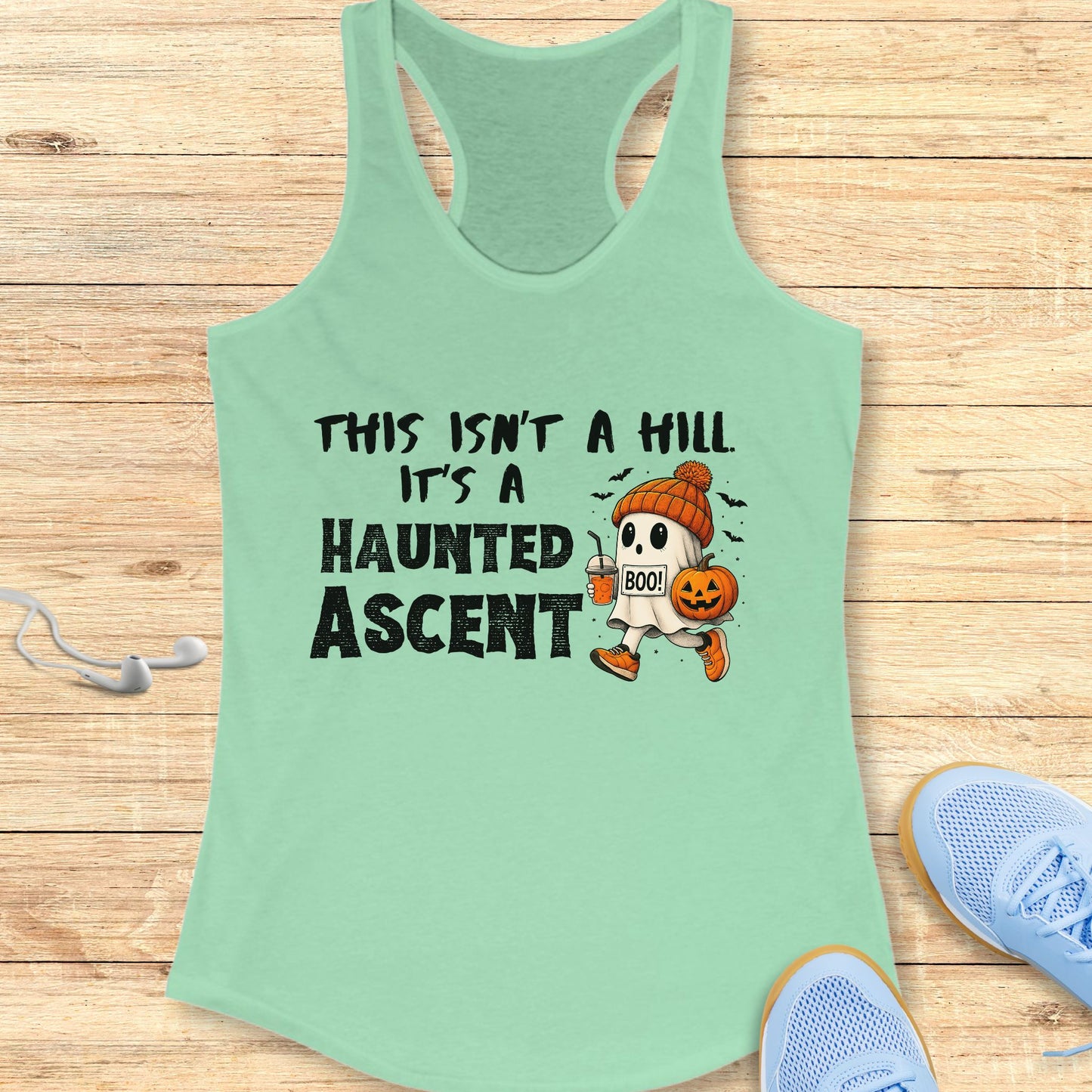 Halloween Funny Running Racerback Tank Top for Women This Isn't a Hill