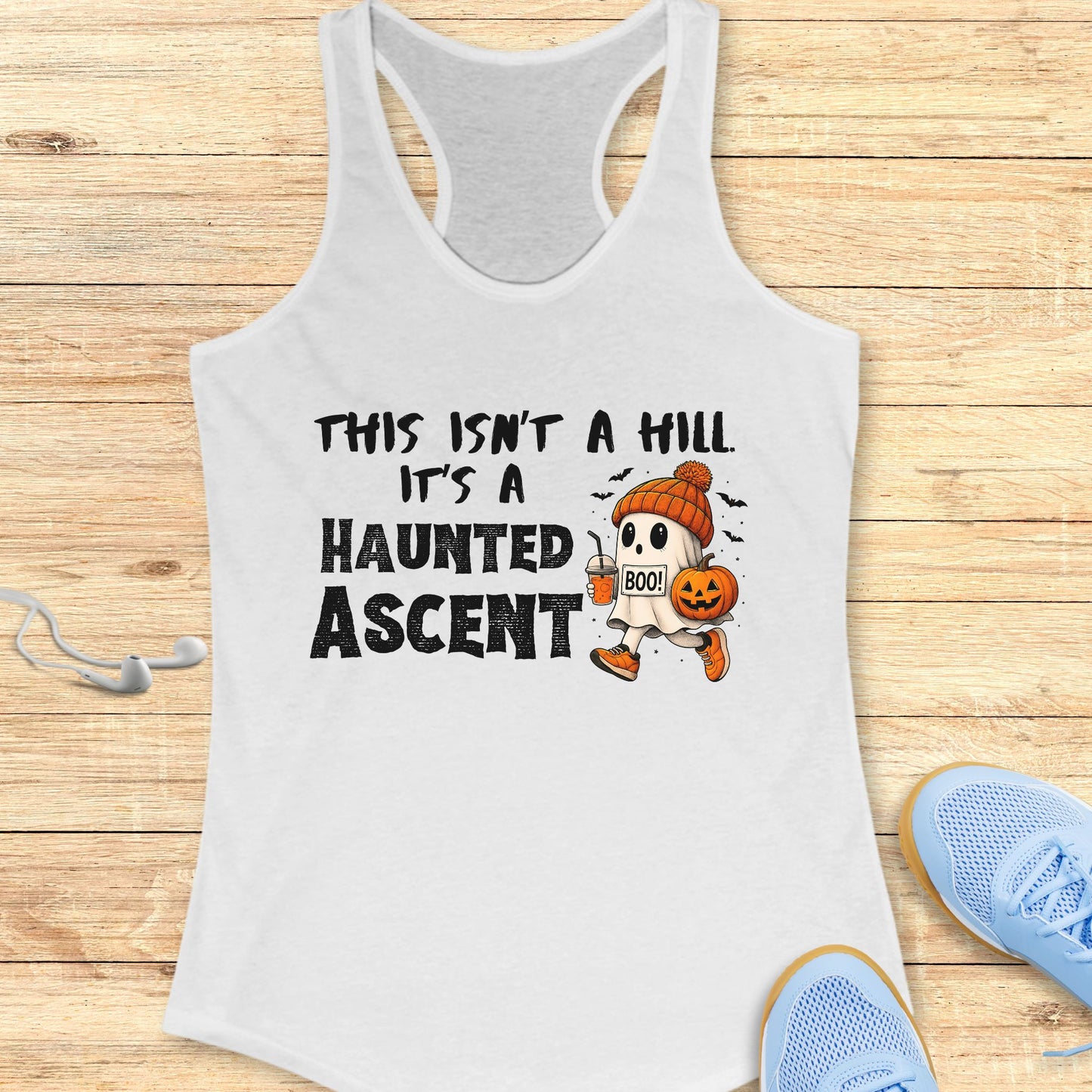 Halloween Funny Running Racerback Tank Top for Women This Isn't a Hill