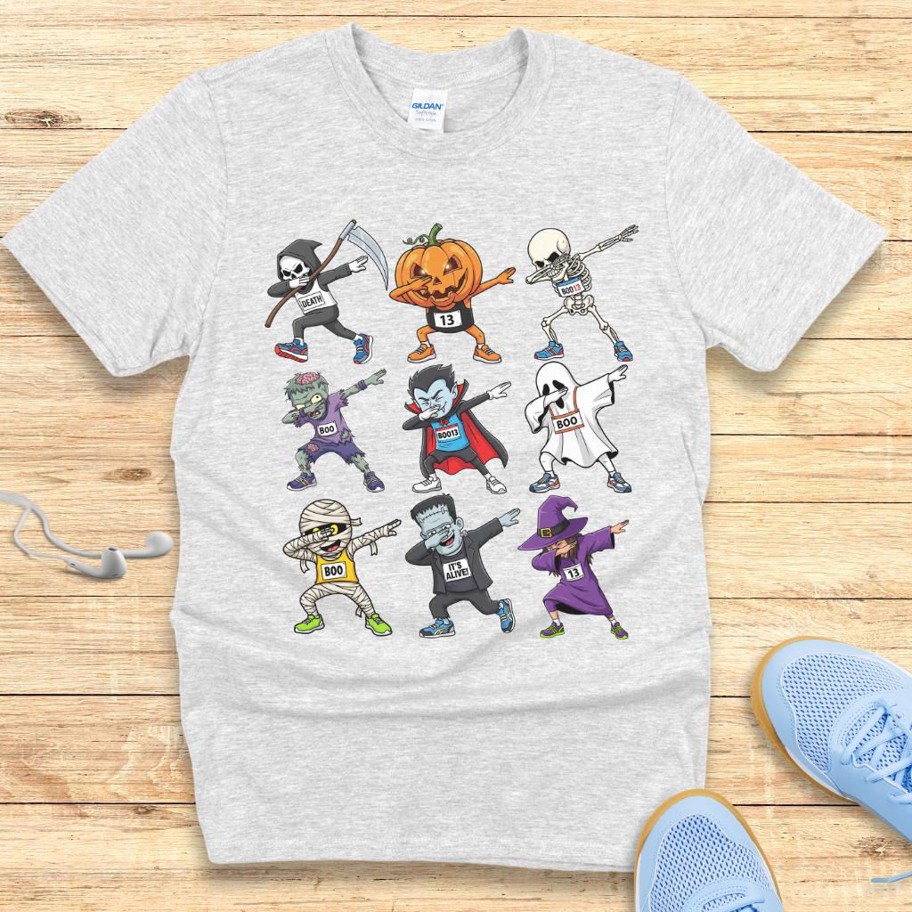 Halloween Funny Running Shirt for Women T-Shirt Halloween Dabbing