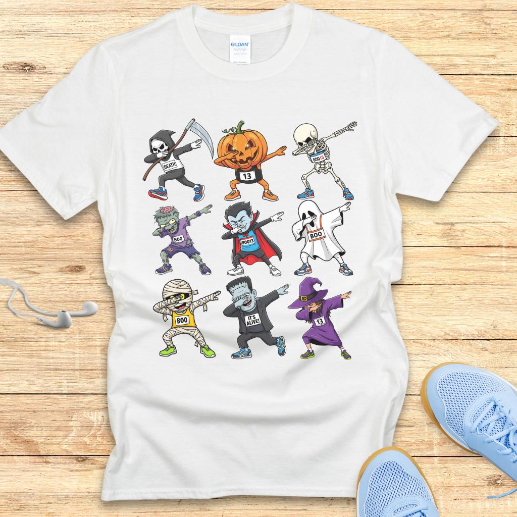 Halloween Funny Running Shirt for Women T-Shirt Halloween Dabbing