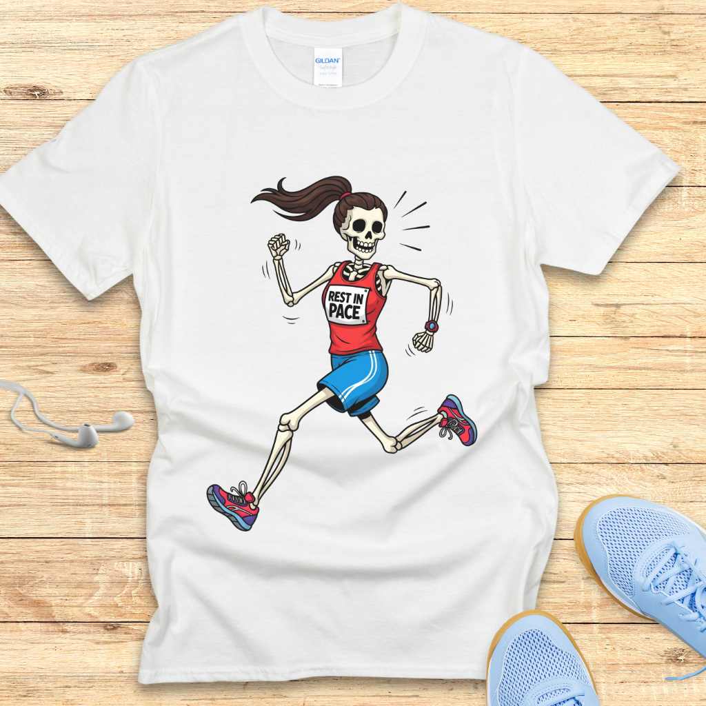 Halloween Funny Running Shirt for Women T-Shirt Rest in Pace