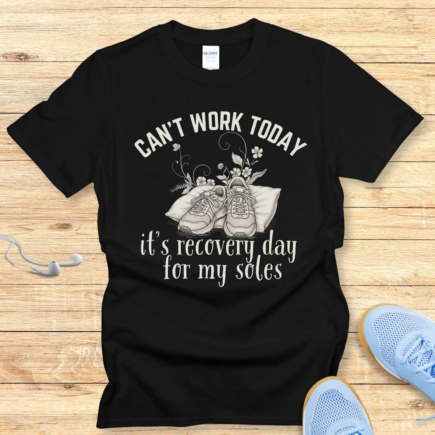 Funny Running Shirt Women Runners T-Shirt Can't Work