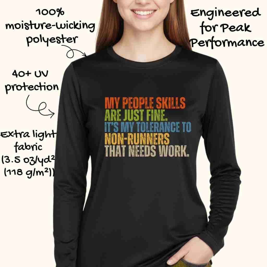 Fine People Skills Moisture-Wicking & Lightweight Performance Running Shirt