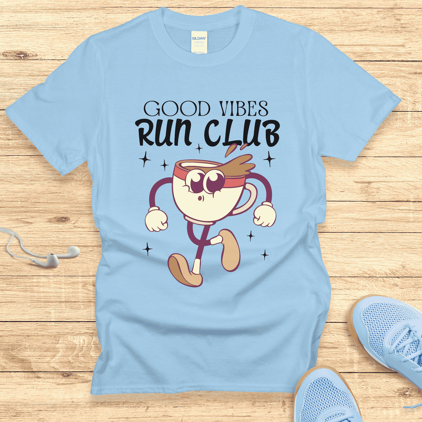 Empowering Running Shirt Women Runners T-Shirt Gift Good Vibes Club