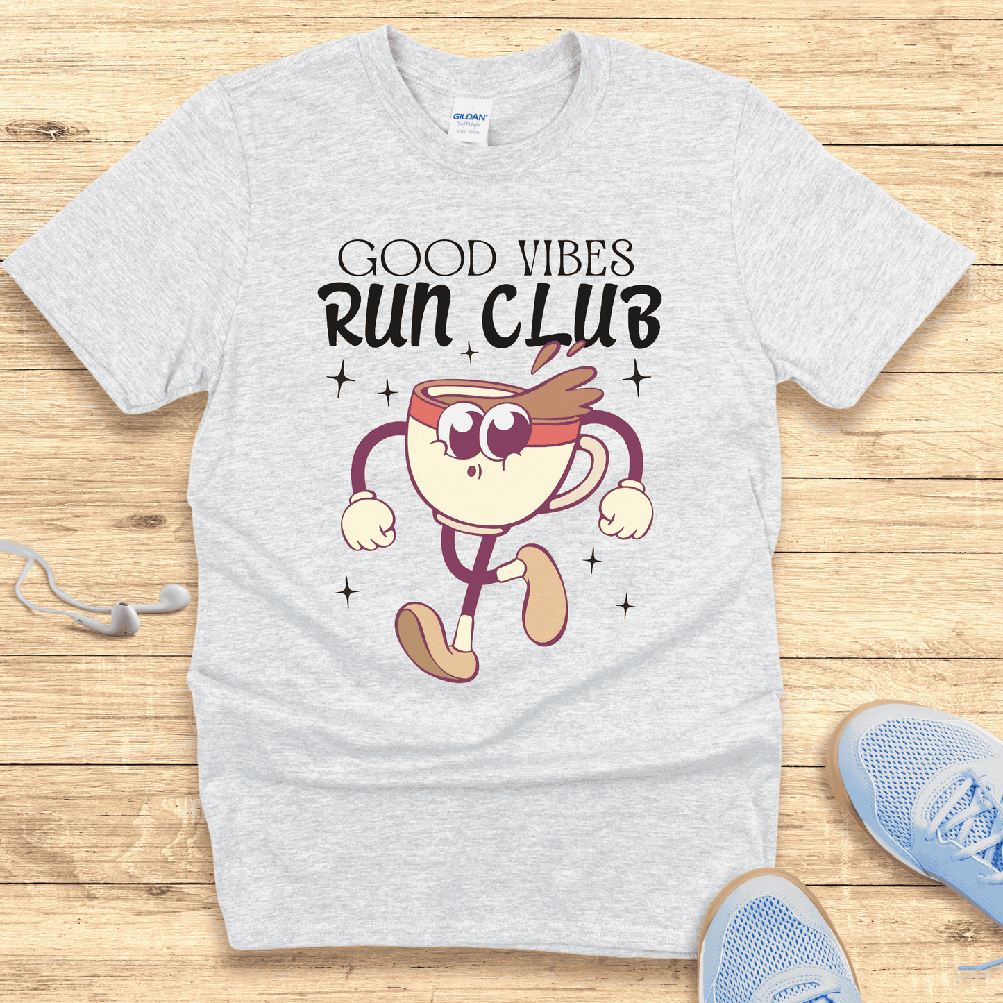 Empowering Running Shirt Women Runners T-Shirt Gift Good Vibes Club