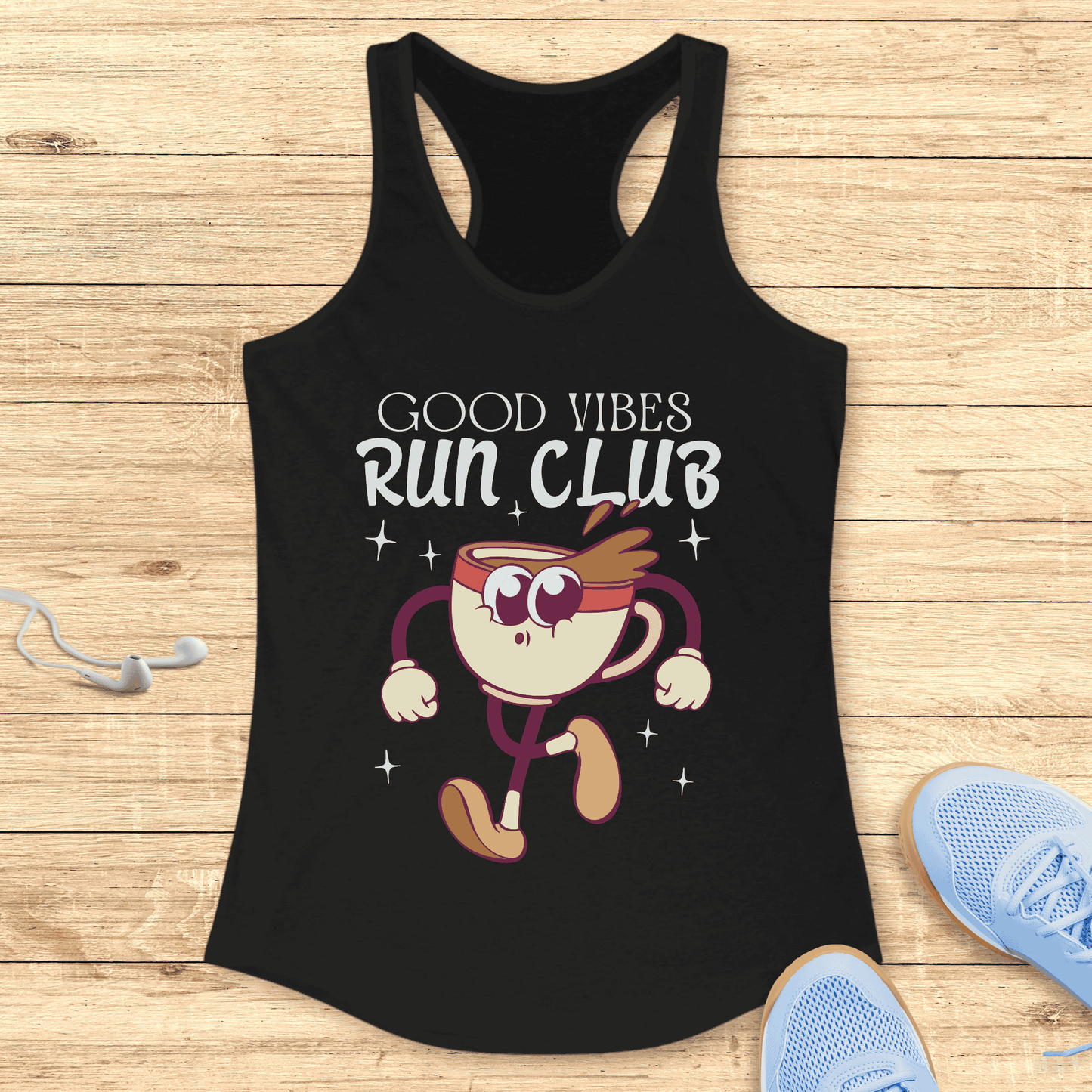 Empowering Running Racerback Tank Top Women Runners Gift Good Vibes Club
