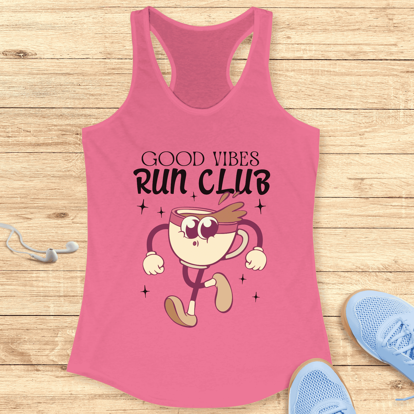 Empowering Running Racerback Tank Top Women Runners Gift Good Vibes Club