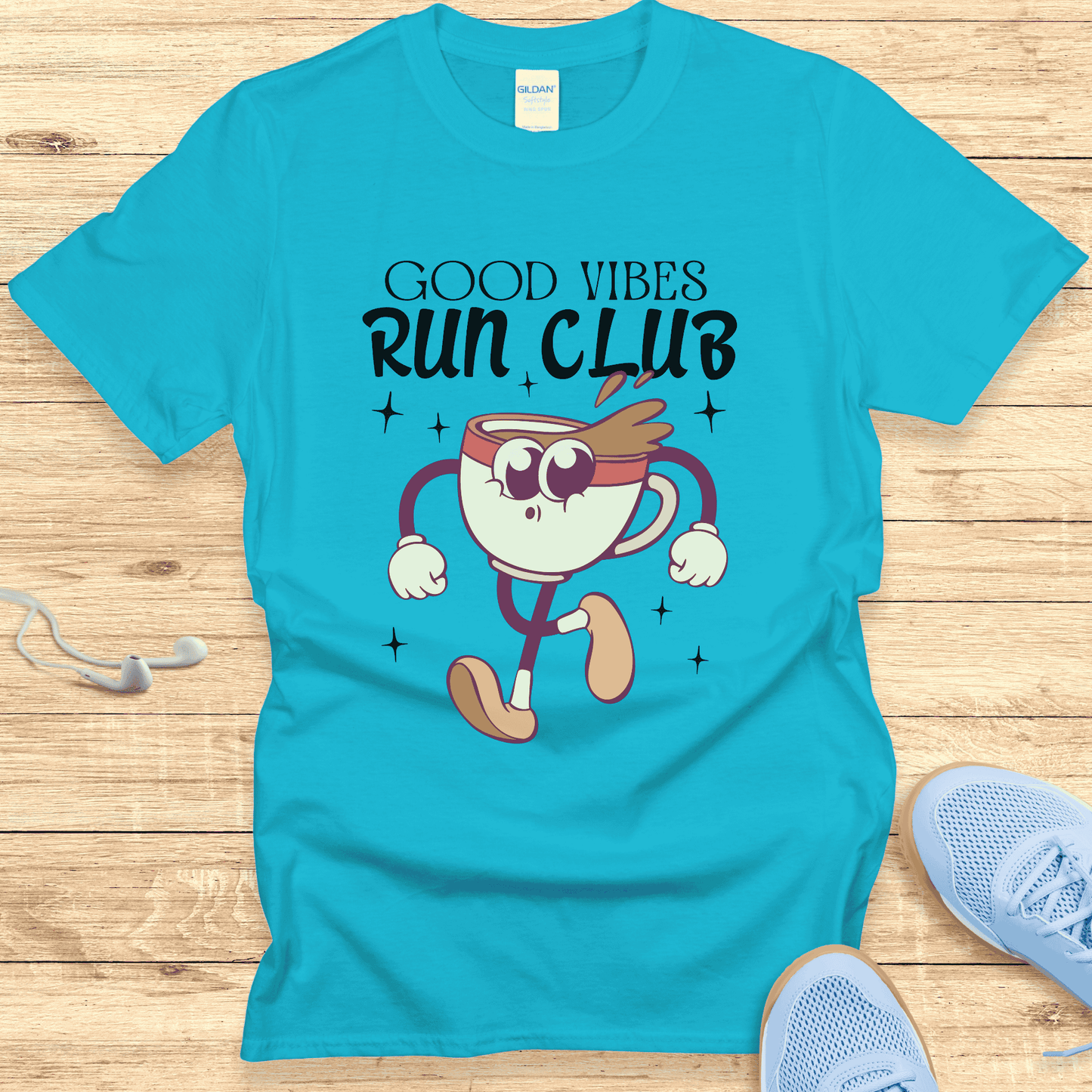 Empowering Running Shirt Women Runners T-Shirt Gift Good Vibes Club