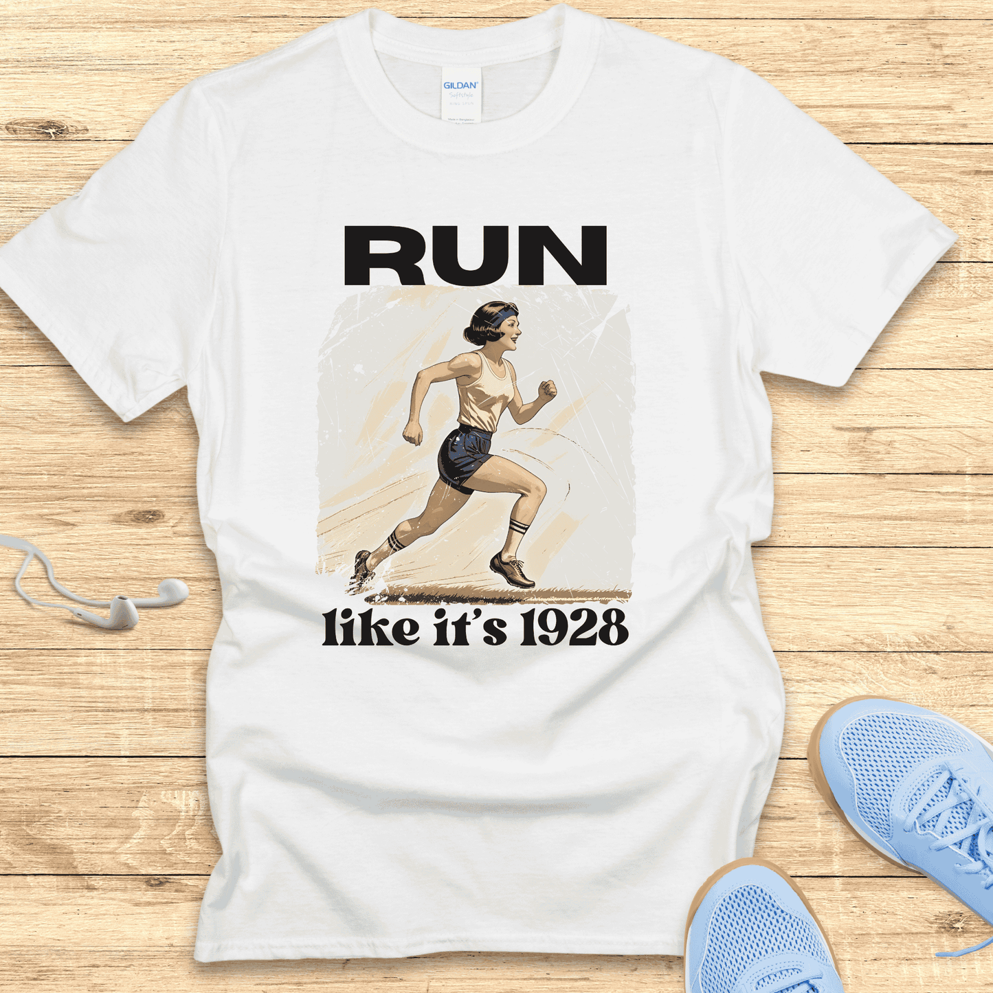 Empowering Running Shirt Women Runners T-Shirt Gift Run Like It's 1928