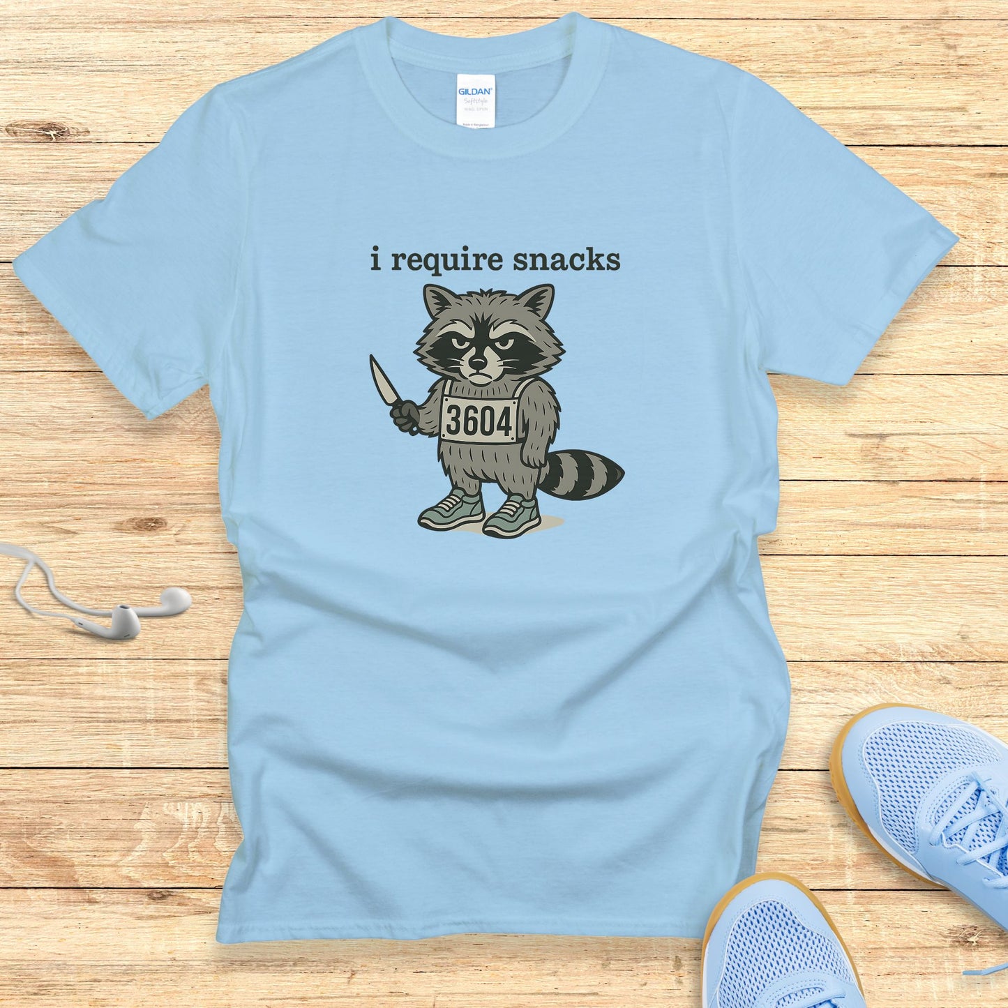 Funny Running Shirt Women Runners T-Shirt I require Snacks
