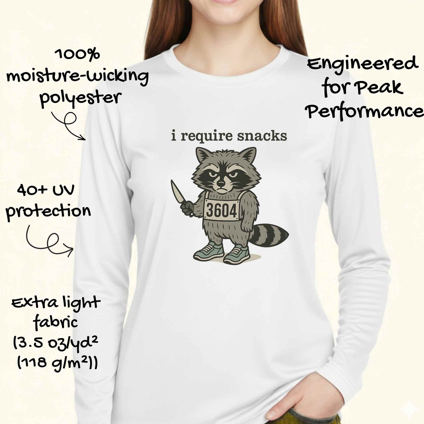 I require Snacks Moisture-Wicking & Lightweight Performance Shirt