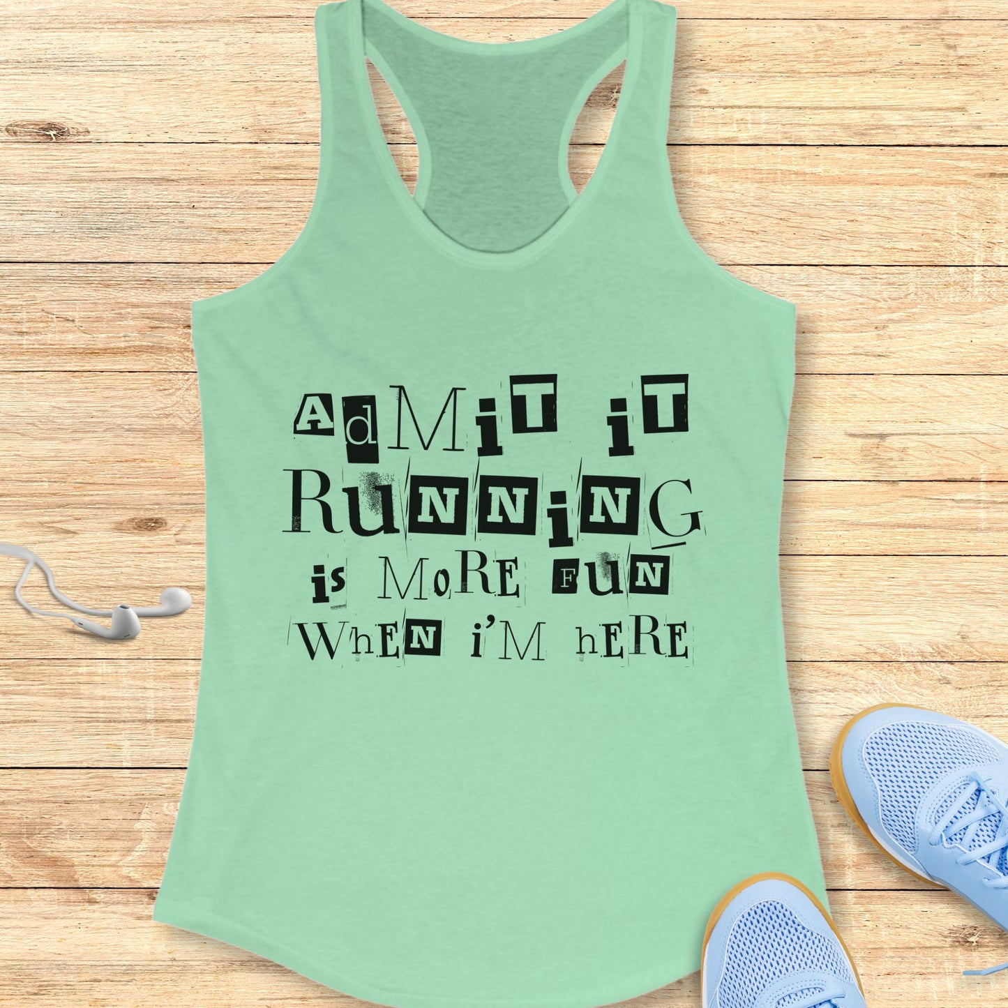 Funny Running Racerback Tank Top Women Runners Admit It