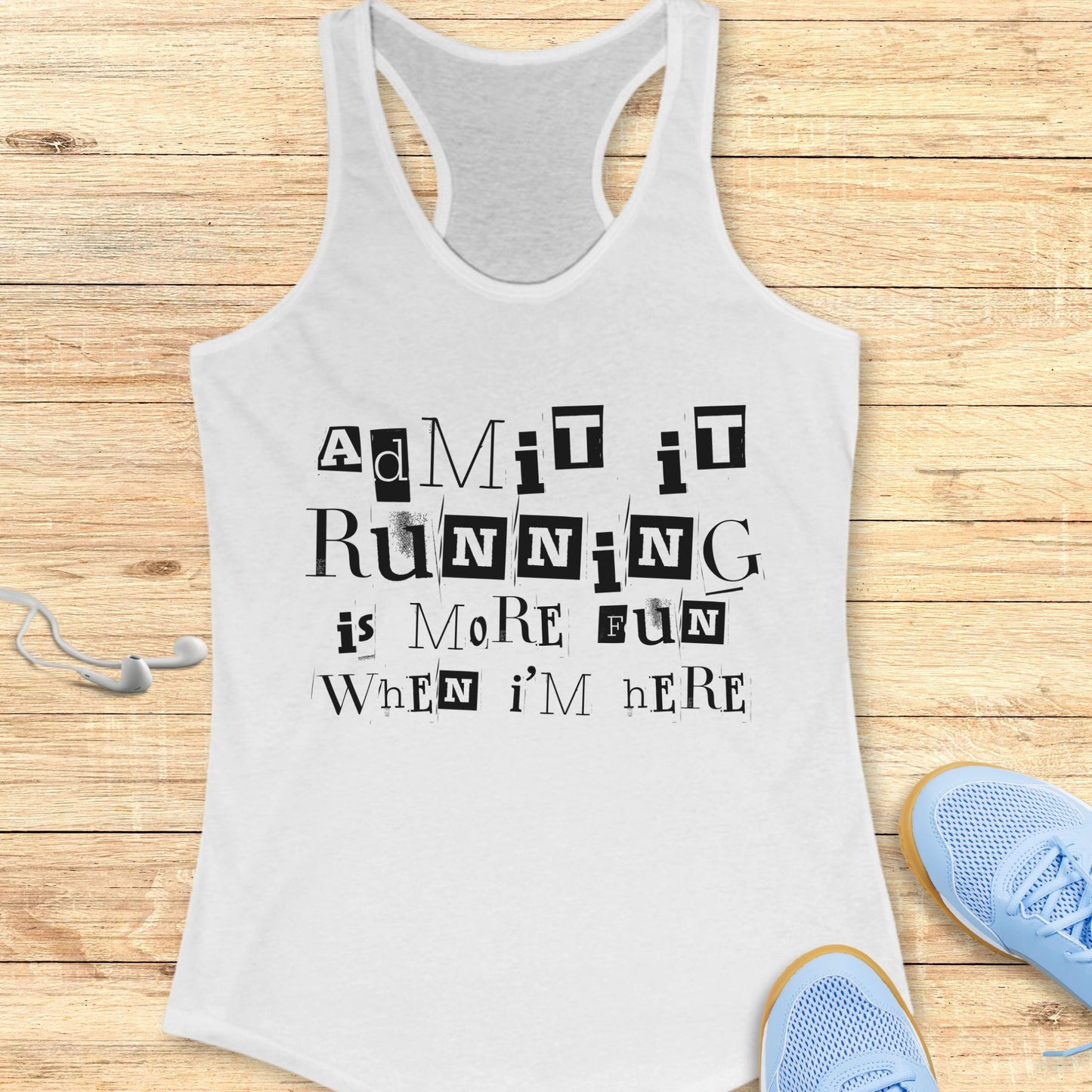 Funny Running Racerback Tank Top Women Runners Admit It