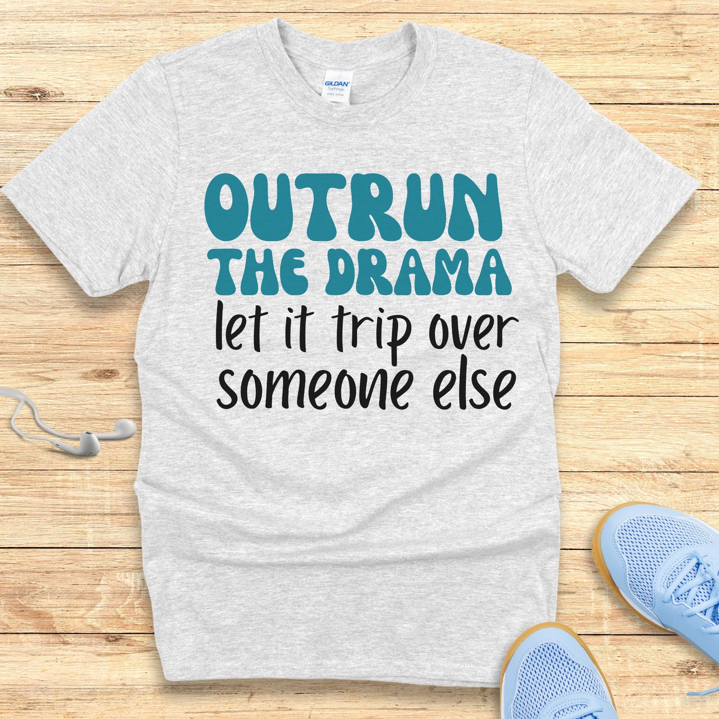 Funny Running Shirt Women Runners T-Shirt Outrun The Drama