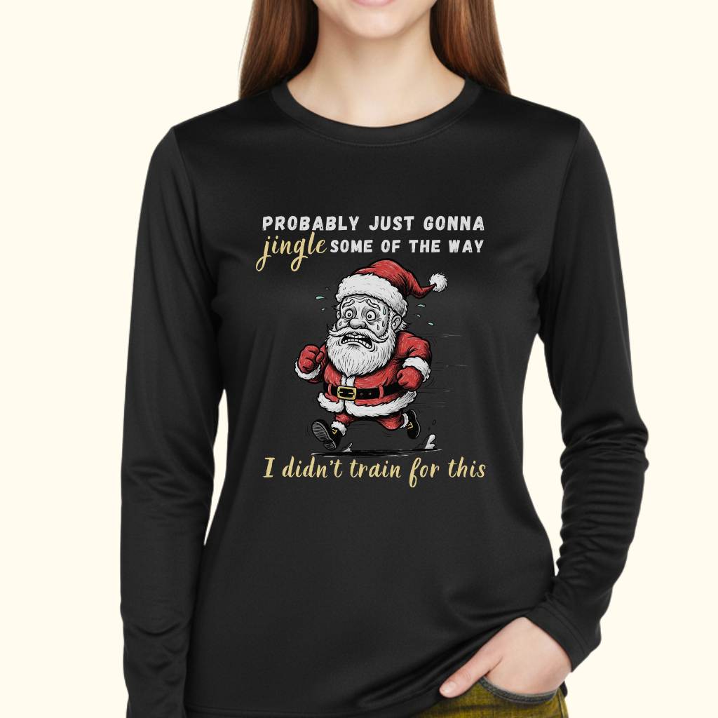 Jingle Santa Moisture-Wicking & Lightweight Performance Running Shirt