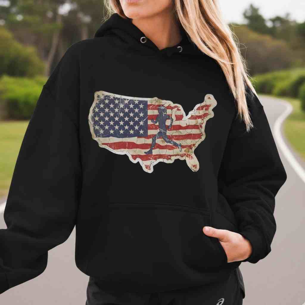 USA Runner Hoodie Sweatshirt