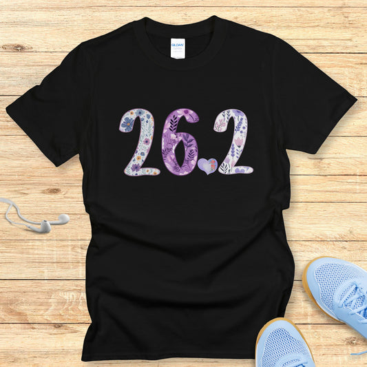Running T-Shirt for Women Shirt Marathon 26.2 Wild Flowers