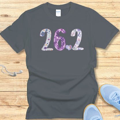 Running T-Shirt for Women Shirt Marathon 26.2 Wild Flowers