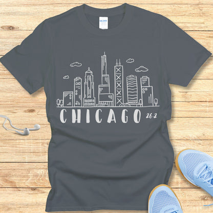 Empowering Running Shirt for Women Chicago T-shirt 26.2 Race