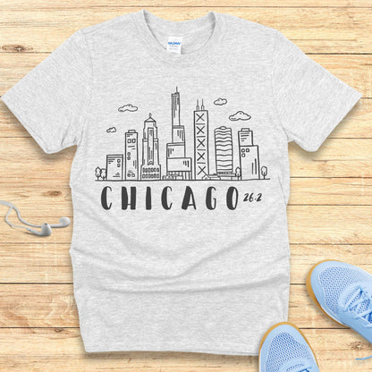 Empowering Running Shirt for Women Chicago T-shirt 26.2 Race