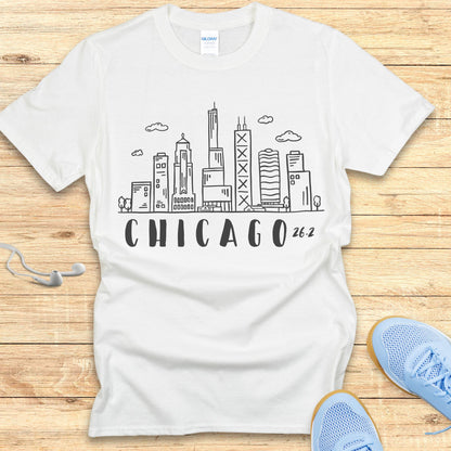 Empowering Running Shirt for Women Chicago T-shirt 26.2 Race