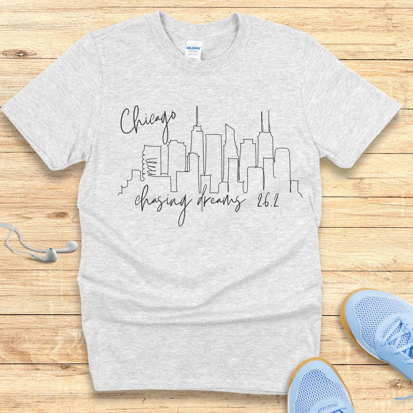 Empowering Running T-Shirt for Women Shirt Chicago 26.2 chasing Dreams