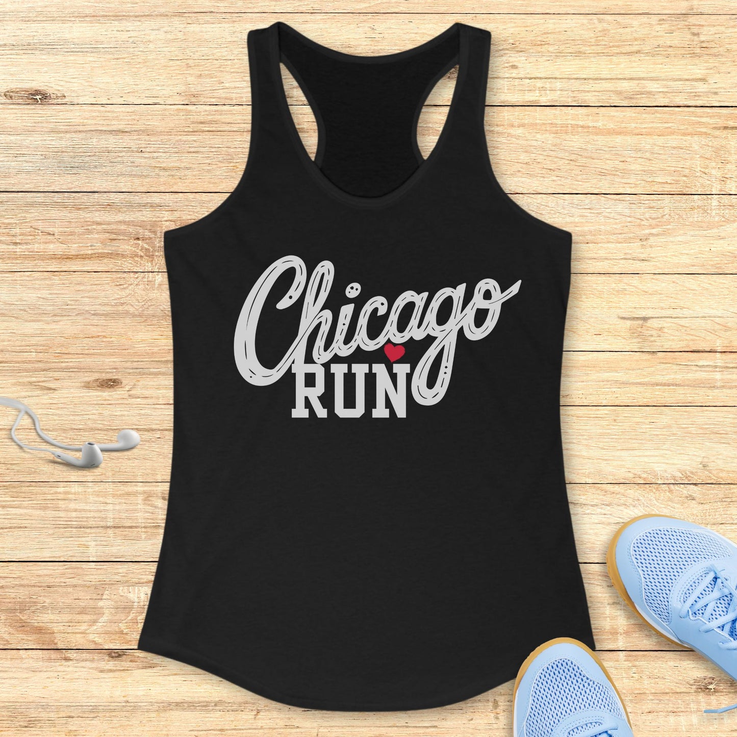 Empowering Running Racerback Tank Top for Women Chicago Race Day Run