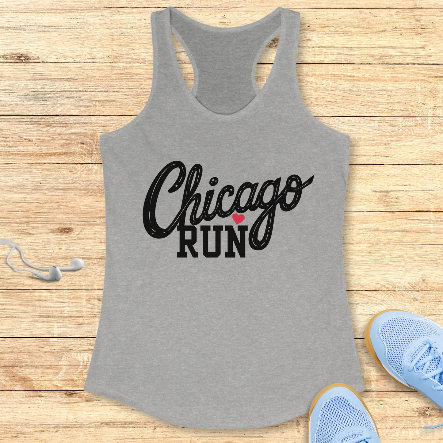 Empowering Running Racerback Tank Top for Women Chicago Race Day Run