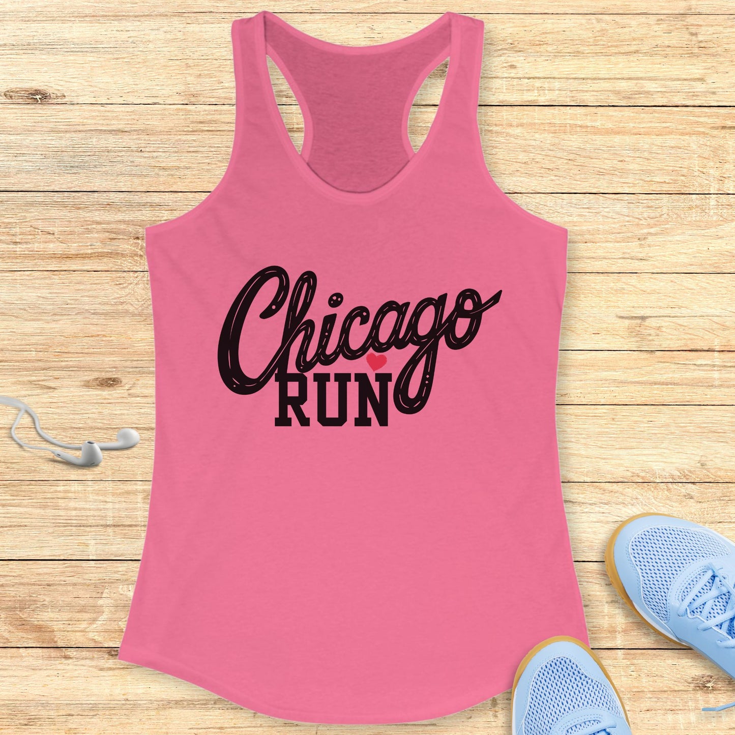 Empowering Running Racerback Tank Top for Women Chicago Race Day Run