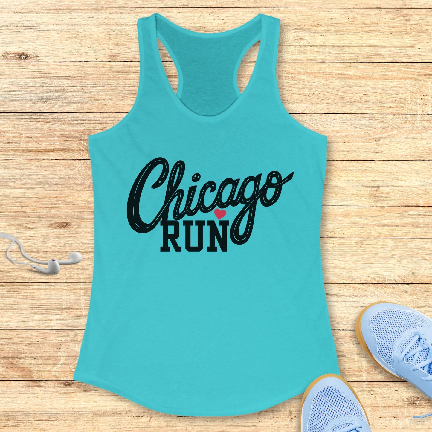 Empowering Running Racerback Tank Top for Women Chicago Race Day Run