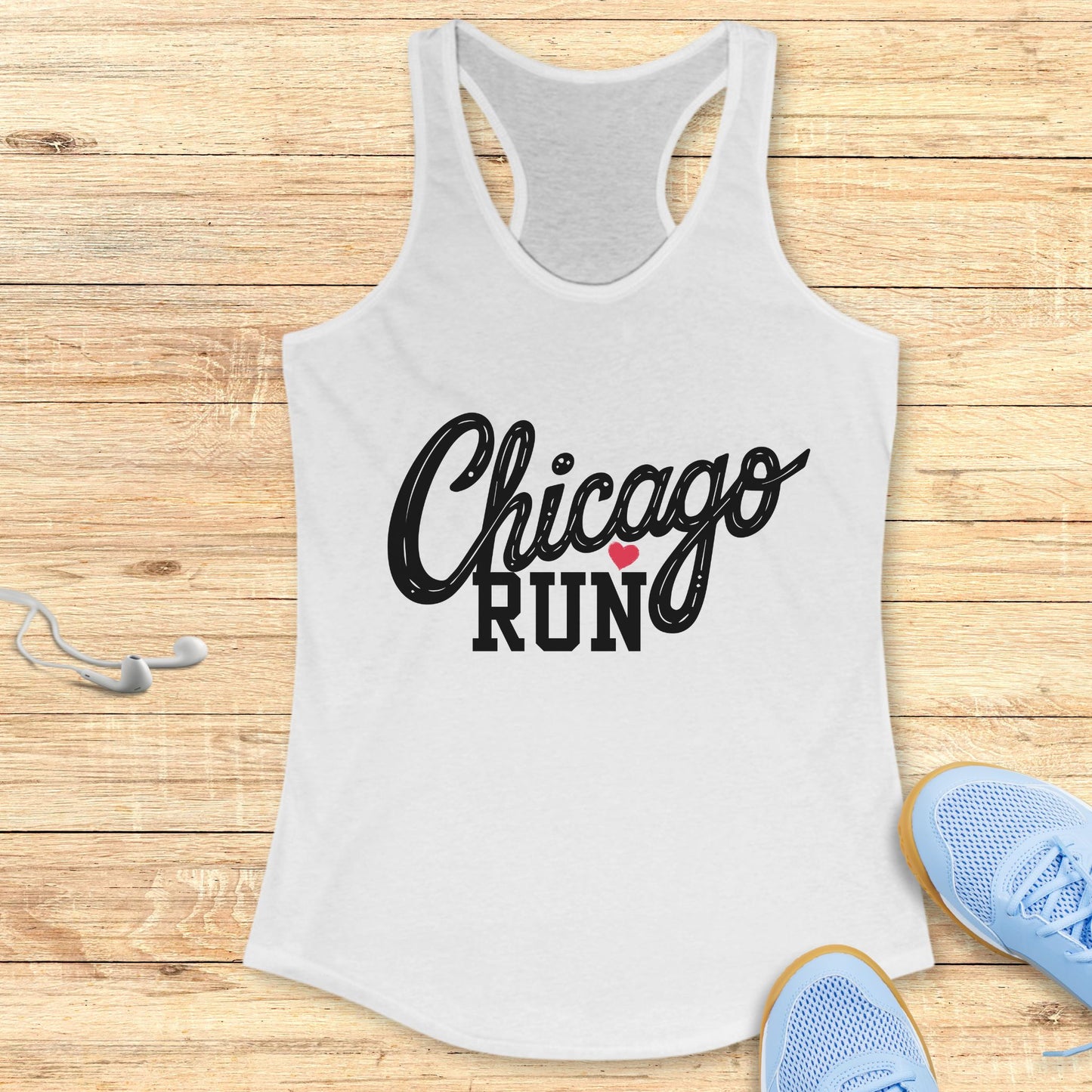 Empowering Running Racerback Tank Top for Women Chicago Race Day Run
