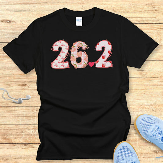 Running T-Shirt for Women Shirt Marathon 26.2 Fruit and Heart