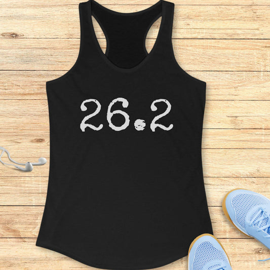 Running Racerback Tank Top for Women Marathon 26.2