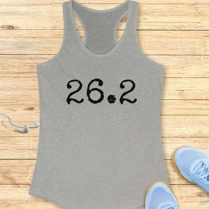 Running Racerback Tank Top for Women Marathon 26.2