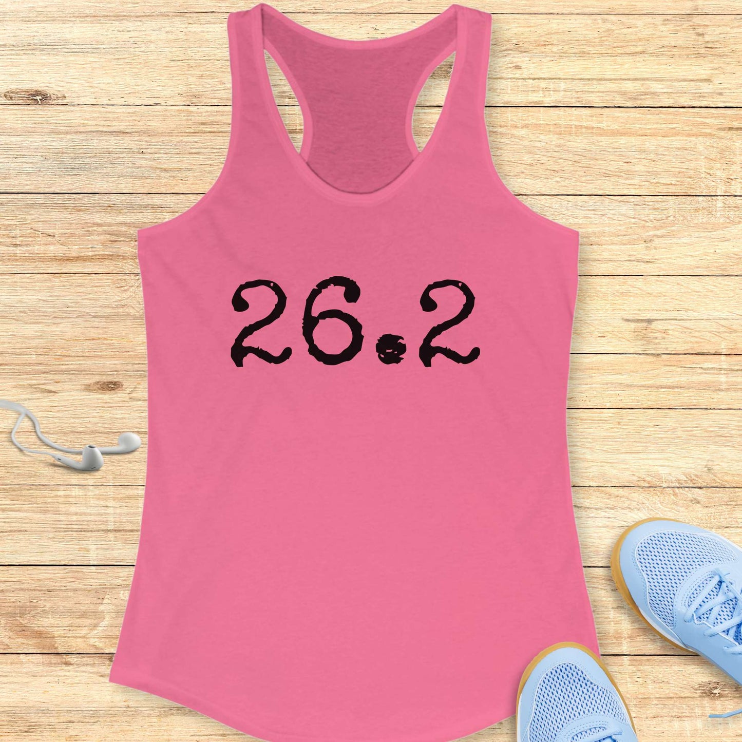 Running Racerback Tank Top for Women Marathon 26.2