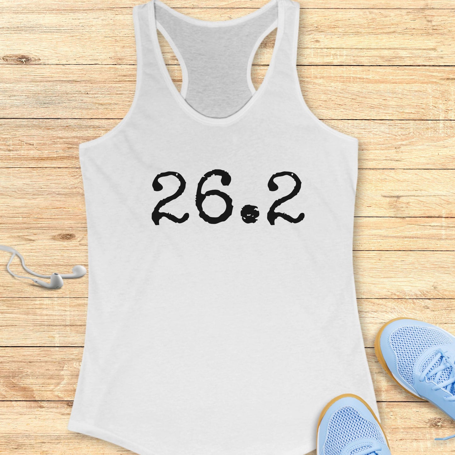 Running Racerback Tank Top for Women Marathon 26.2