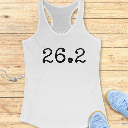 Running Racerback Tank Top for Women Marathon 26.2