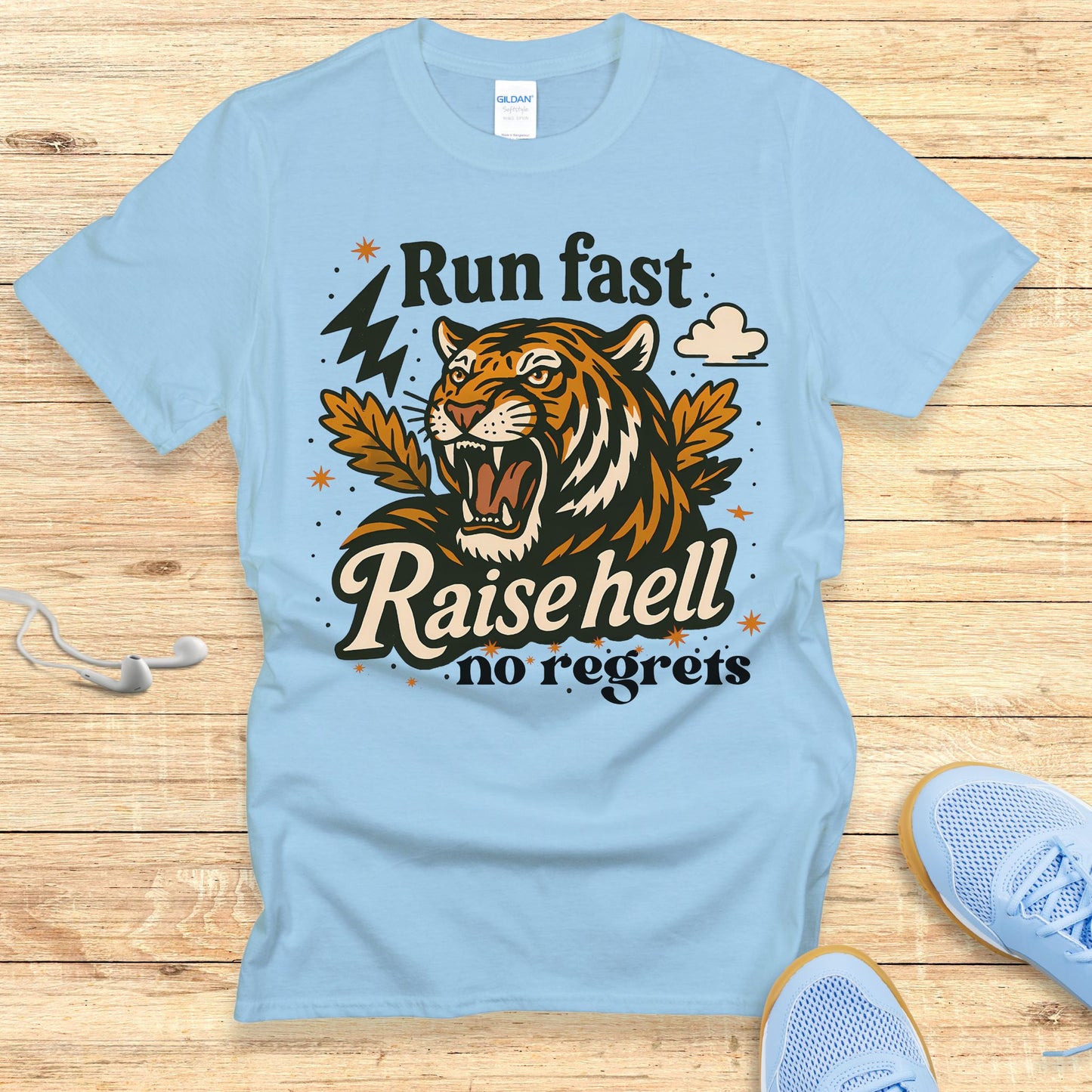 Empowering Running Shirt for Women T-Shirt Run Fast Raise Hell