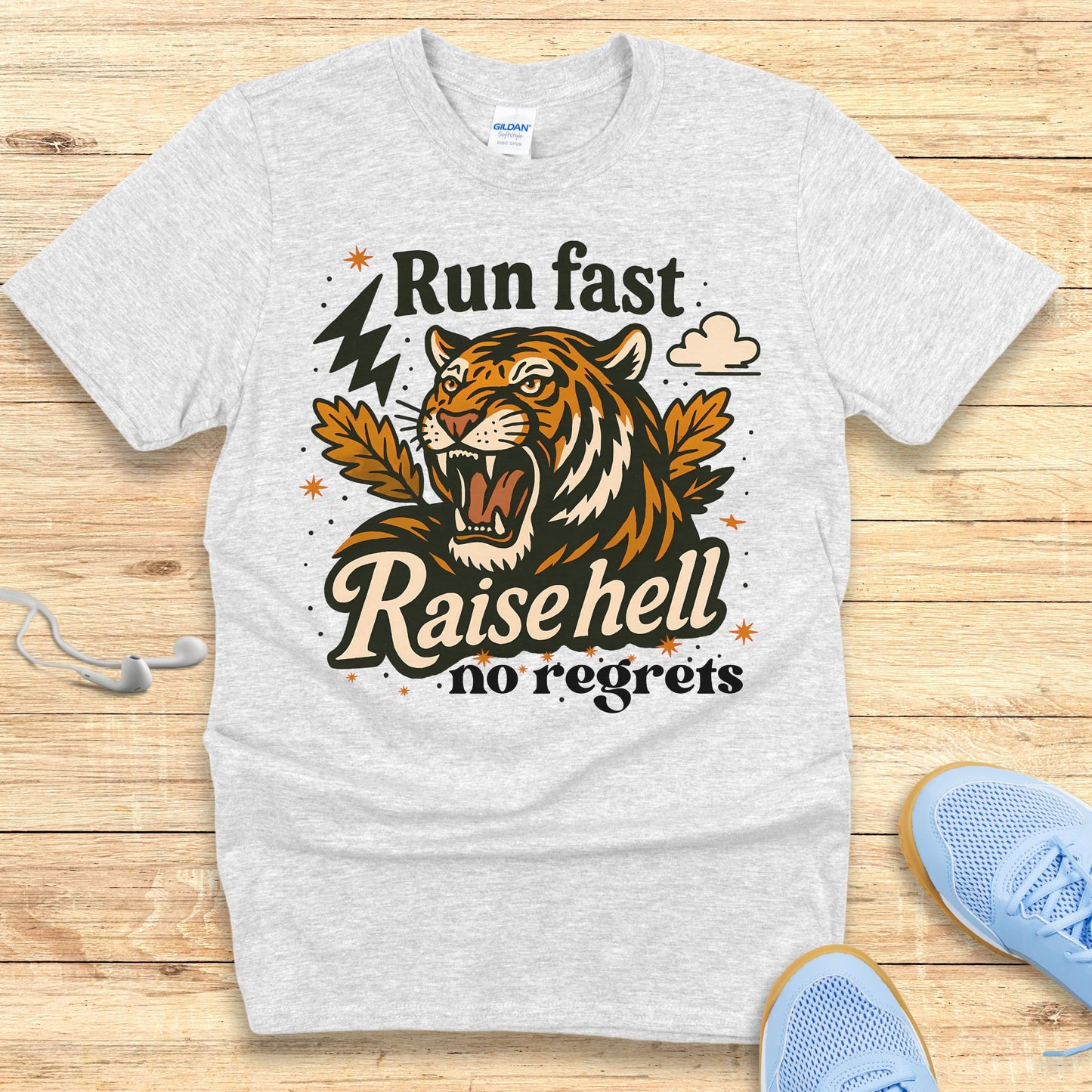 Empowering Running Shirt for Women T-Shirt Run Fast Raise Hell