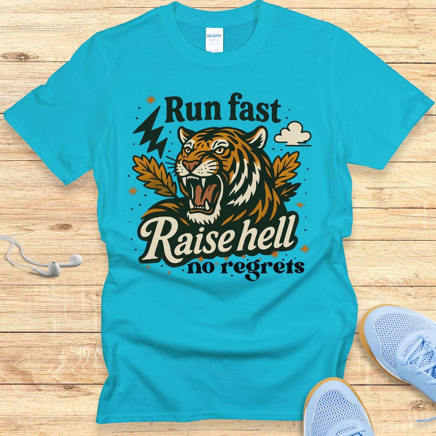Empowering Running Shirt for Women T-Shirt Run Fast Raise Hell