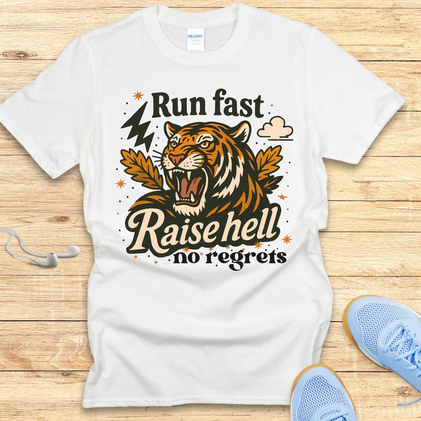Empowering Running Shirt for Women T-Shirt Run Fast Raise Hell
