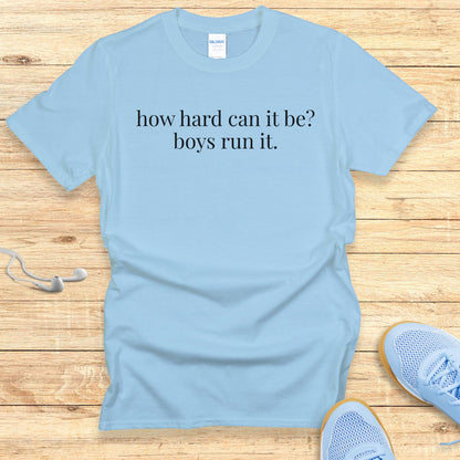 Funny Running Shirt for Women T-Shirt Boys Run It