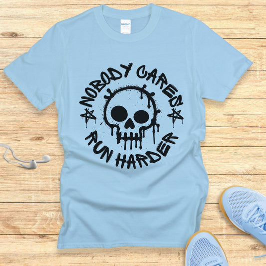 Empowering Running Shirt for Women T-Shirt Nobody Cares