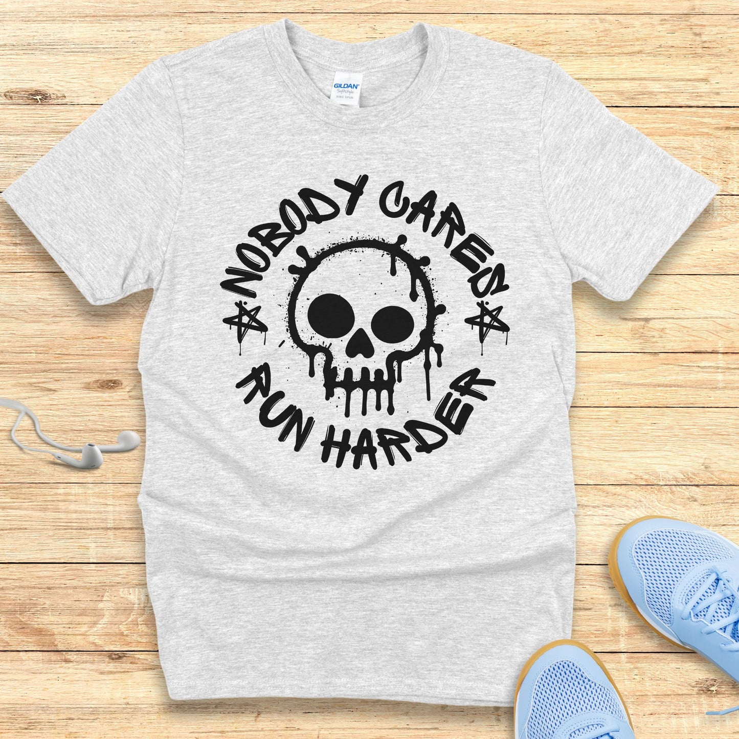 Empowering Running Shirt for Women T-Shirt Nobody Cares