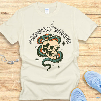 Running Shirt for Women Empowering Tshirt Gangsta Runner