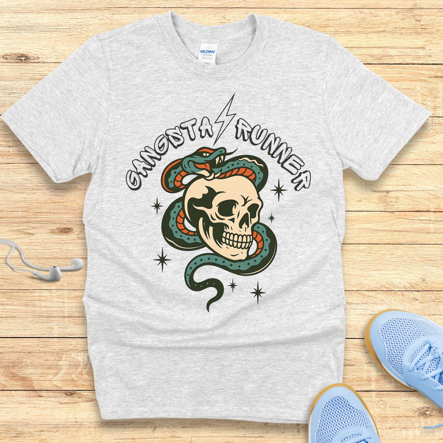 Running Shirt for Women Empowering Tshirt Gangsta Runner